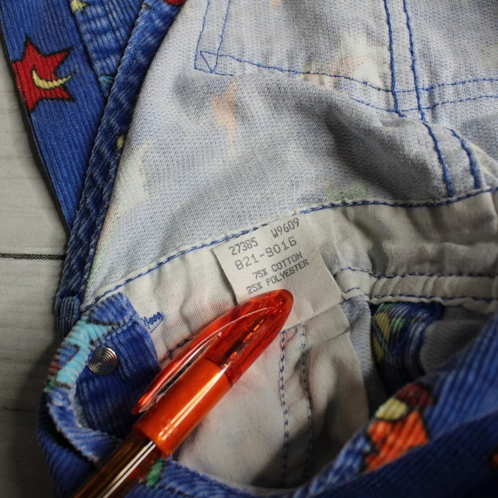 Vintage Oshkosh B'gosh Boy's Vestbak Bib Overalls Size 4T Space Rocket USA